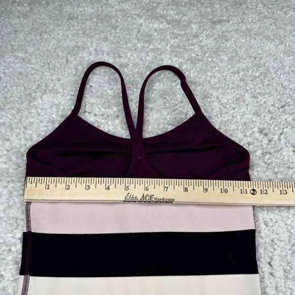 Lululemon Power Y Tank Top Pow Stripe Raspberry Glo Striped - Picture 7 of 9